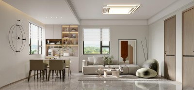 现代简约客餐厅3D模型下载